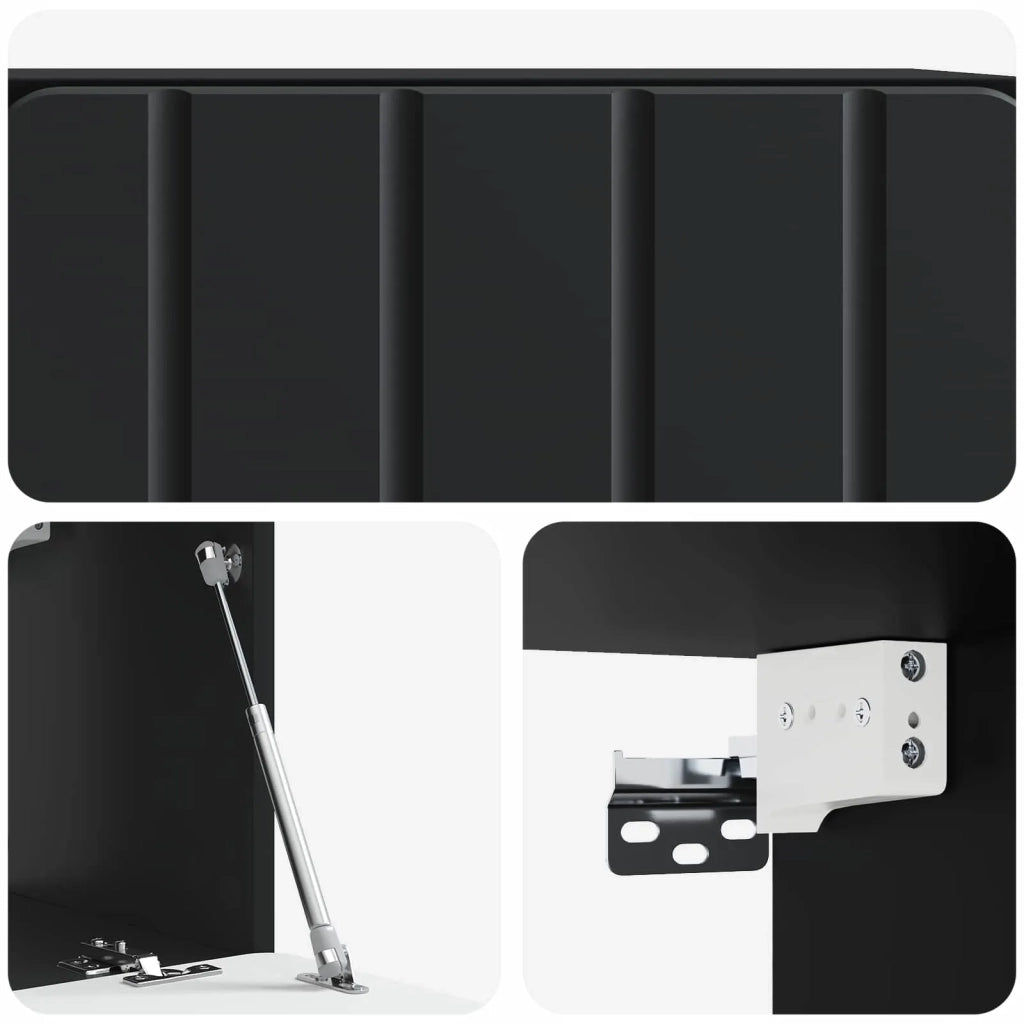 Mobile Porta TV da Muro Nero 59,5 x 31 x 30 cm
