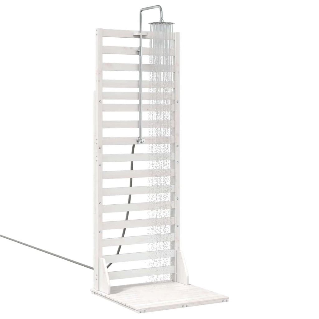 Doccia da esterno 225 cm Legno massello di pino e acciaio inox 886349