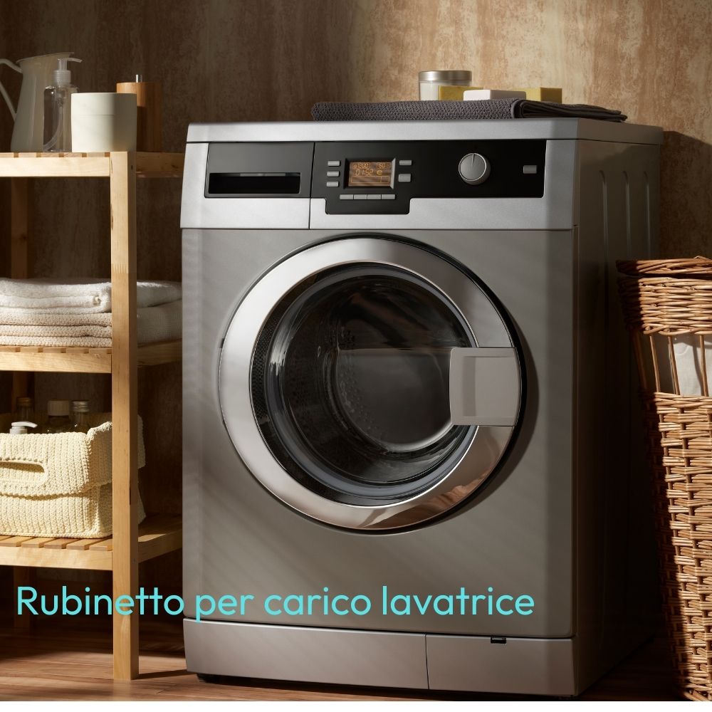 Rubinetto arredo pezzi 2 attacco lavatrice lavastoviglie 1/2 x 3/4 cromato