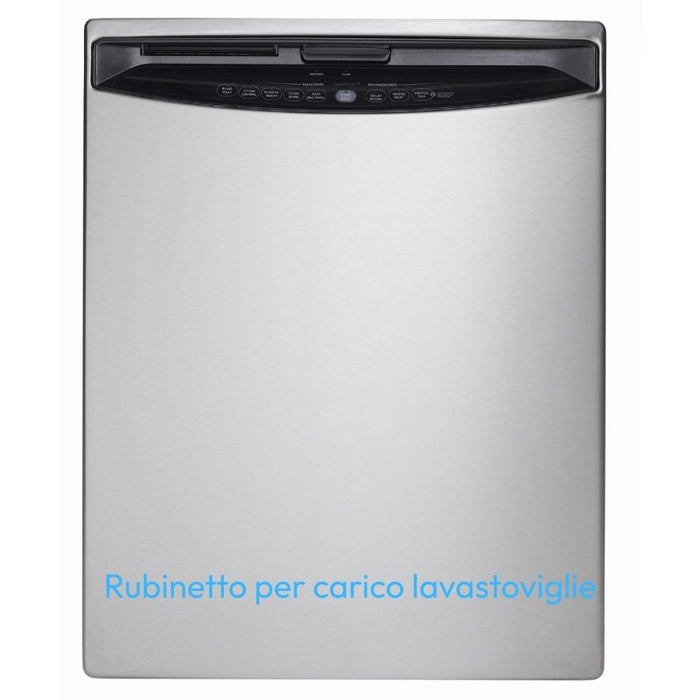 Rubinetto arredo pezzi 2 attacco lavatrice lavastoviglie 1/2 x 3/4 cromato