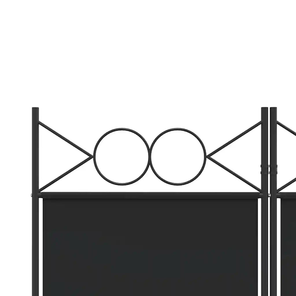 Divisorio Ambienti | Divider per stanze | Paravento a 6 Pannelli Nero 240 x 220 cm in Tessuto