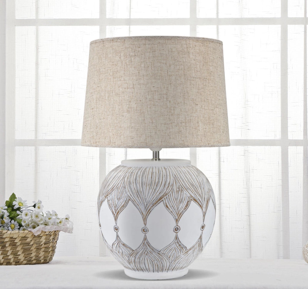 LAMPADA DA TAVOLO RESINA ROT. ATENE CM Ø 38X59
