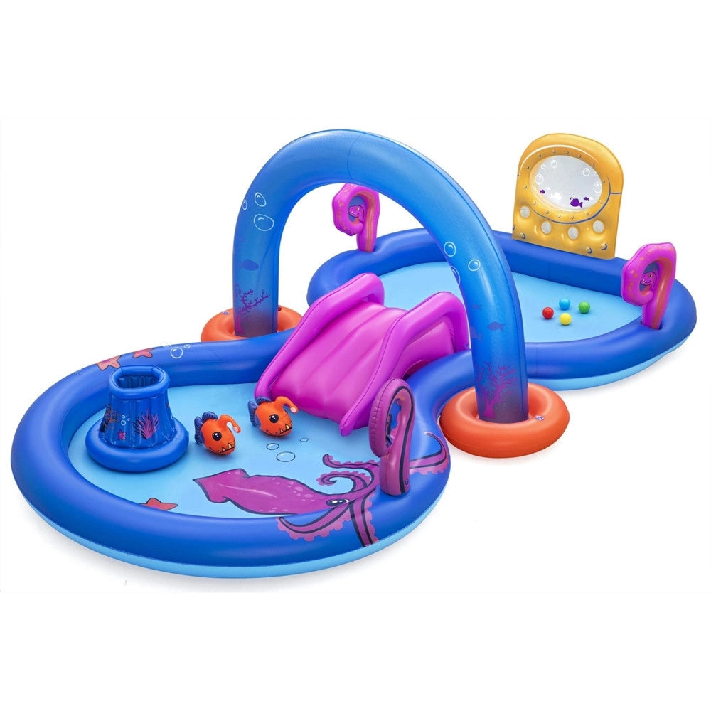 Trade Shop - Play Center Gonfiabile Sea Odyssey Piscina Scivolo Per Bambini 330x188x117cm 53167 -