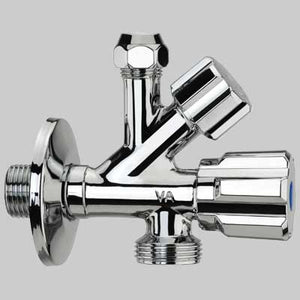 RUBINETTO COMBINATO SOTTOLAVABO E LAVATRICE  Ø 10 3/4x1/2     VA ALBERTONI