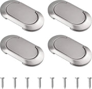 Maniglioni per porte a cassetti manigliale - 4 pezzi - Angolo rotondo - Angolo rettangolo - Viti - Cassettoni Cassettoni carrello - Finestra zigrinata in argento antico