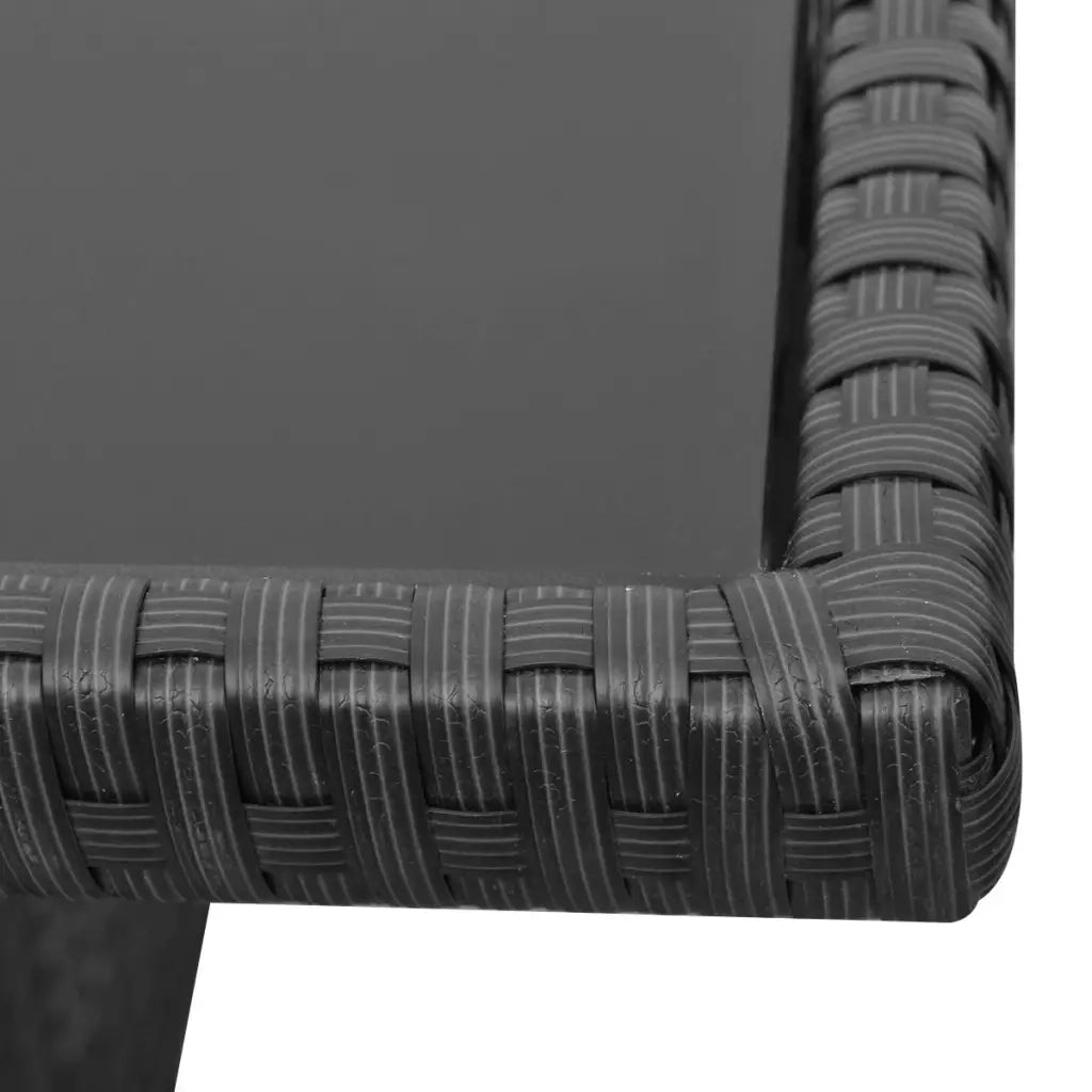 Set Divani da Giardino 4 pz con Cuscini in Polyrattan Nero 43096