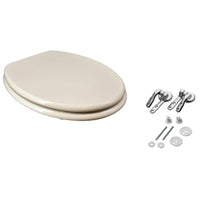 Tavoletta universale legno rivestito con cerniere metallo champagne wc