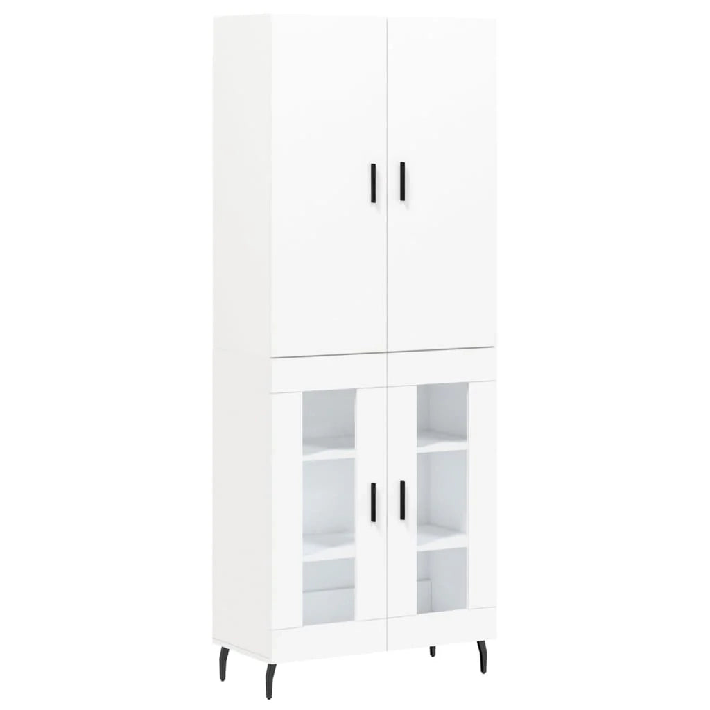 Buffet credenza cassettiera armadio mobile contenitore organizer cucina soggiorno salotto alto 69,5 x 34 x 180 cm legno ingegnerizzato bianco 02_0032650
