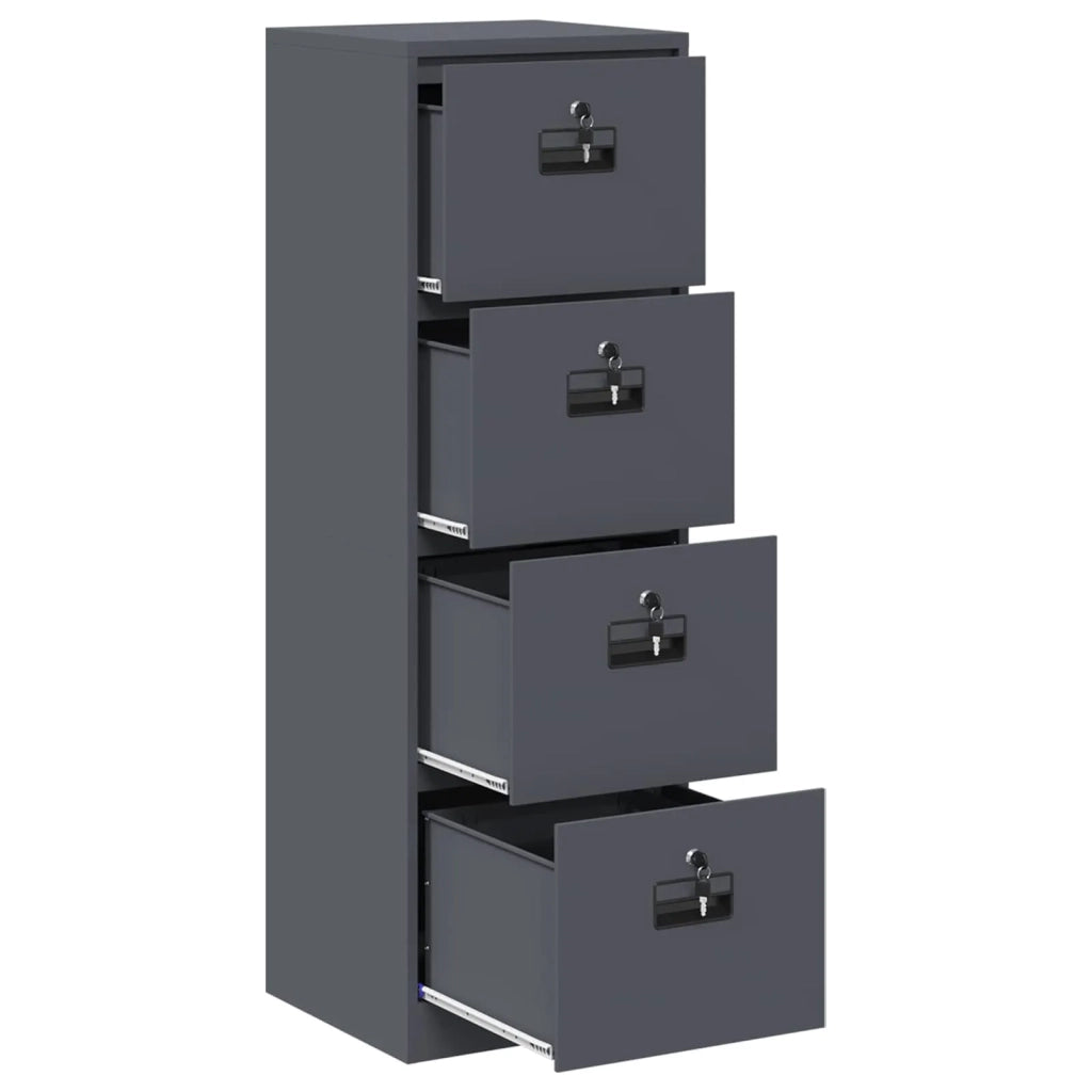 Armadio per File con cassetto Antracite 45,5 x 42 x 139 cm