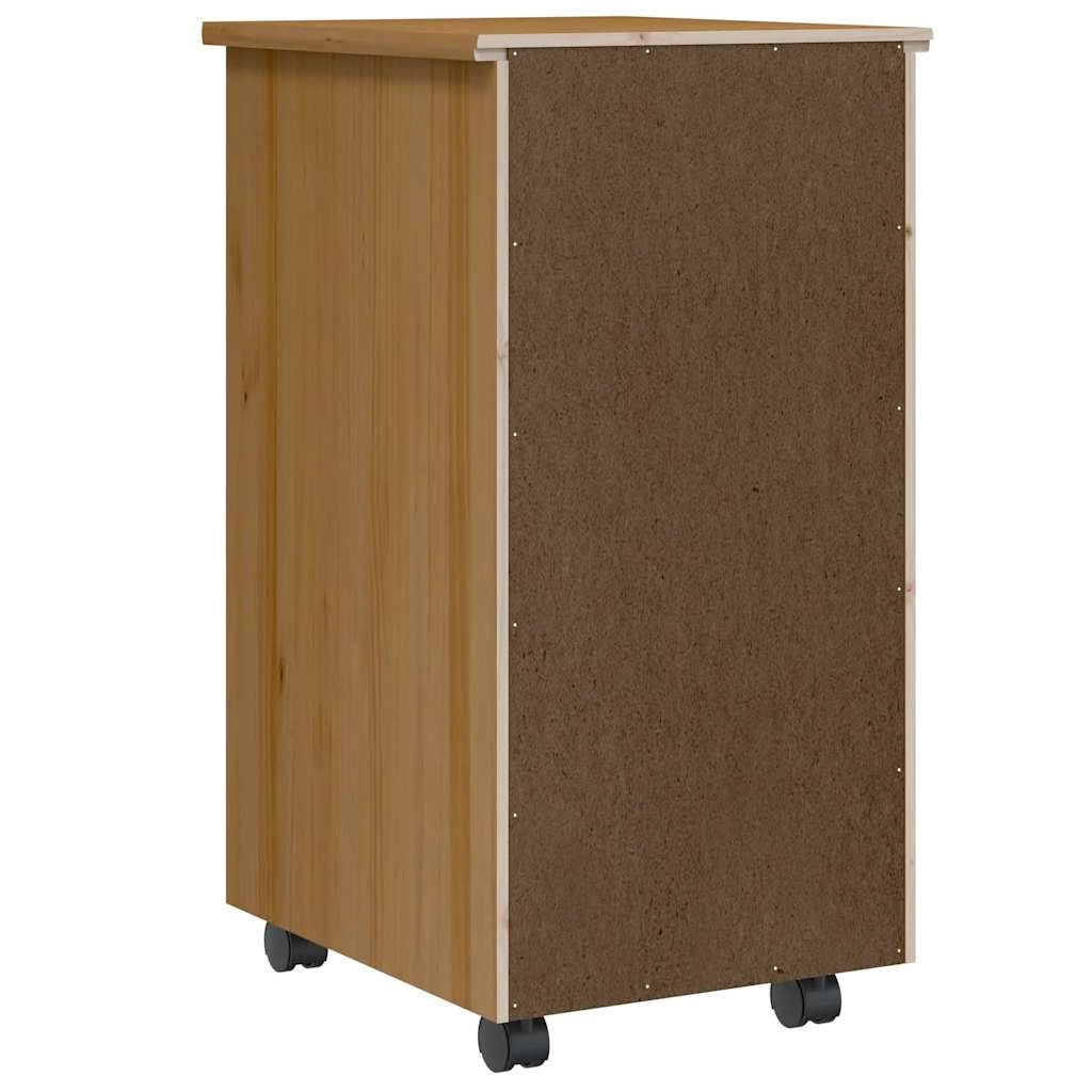 Mobiletto con cassetti pratico per l'ufficio 34 x 39 x 65,5 cm in legno di pino color miele 02_0057653