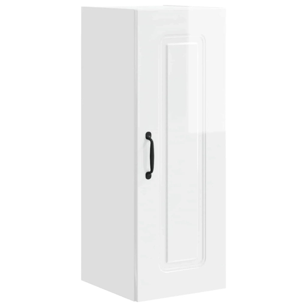 Set di 2 pensili da cucina moderni ed eleganti 30 x 31 x 80 cm in legno composito bianco lucido 02_0053692