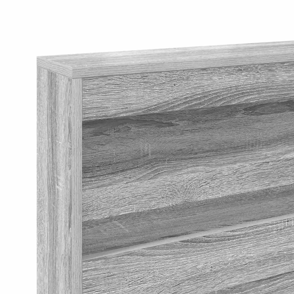 Letto Libreria Grigio sonoma 180 x 200 cm Legno multistrato 3335748