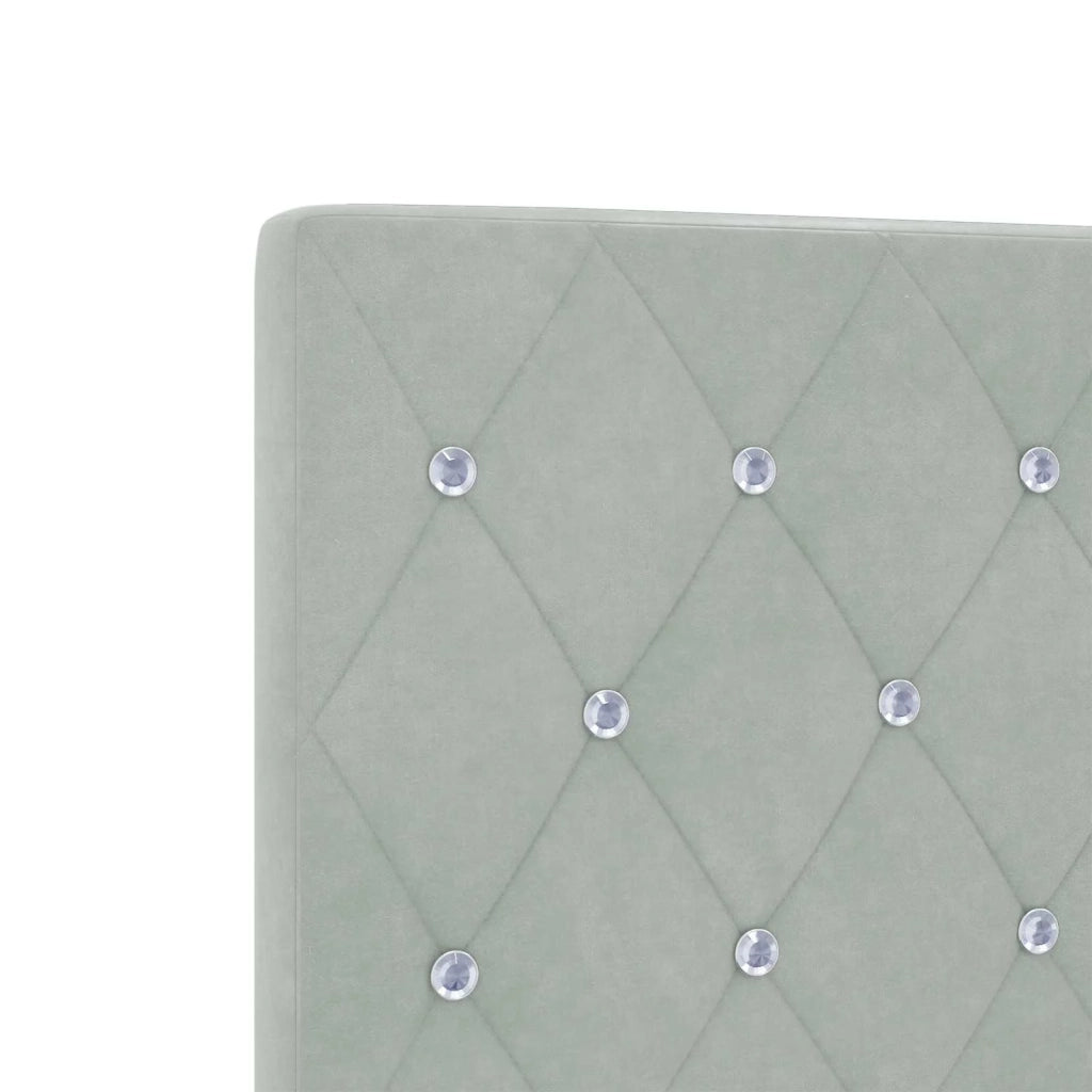 Letto Box Spring LED con Materasso Grigio Chiaro 120 x 200 cm 3456041