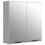 Armadietto a Specchio da Bagno | Armadio da bagno Grigio Sonoma 64x20x67 cm