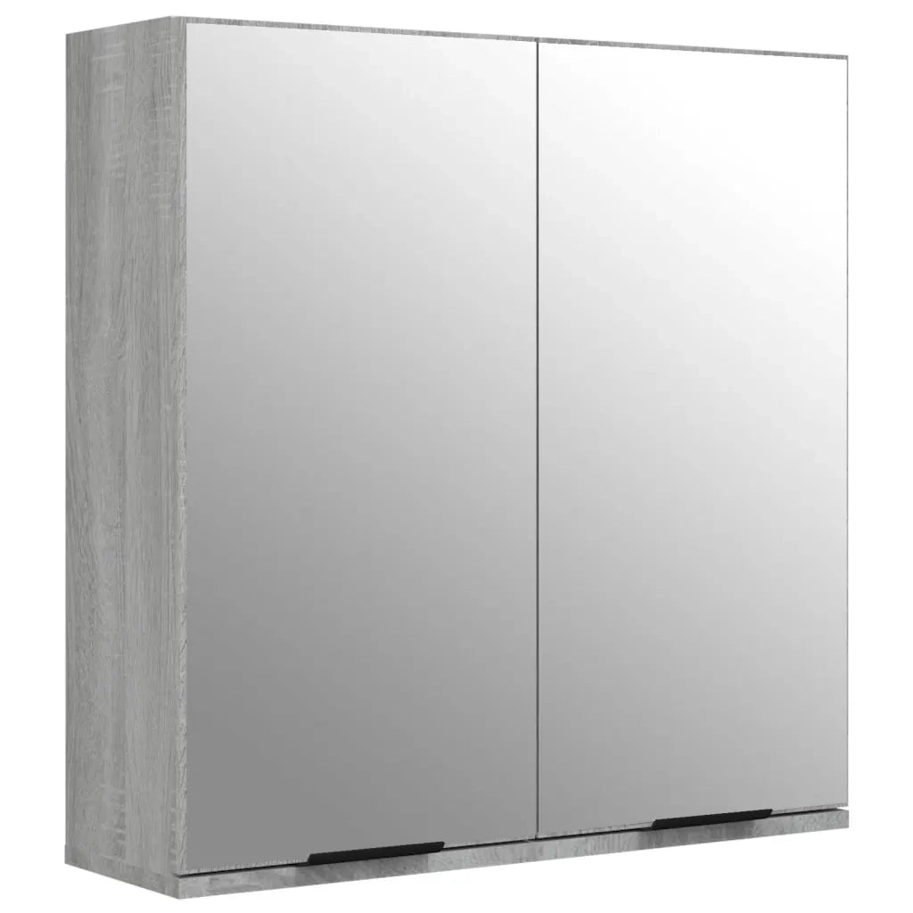 Armadietto a Specchio da Bagno | Armadio da bagno Grigio Sonoma 64x20x67 cm