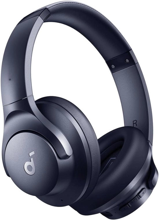 Cuffie per la testa - Cuffie per la testa - Cuffie Bluetooth - Cuffie con cancellazione del rumore - Over Ear - Fino a 40 ore di ascolto - Blu