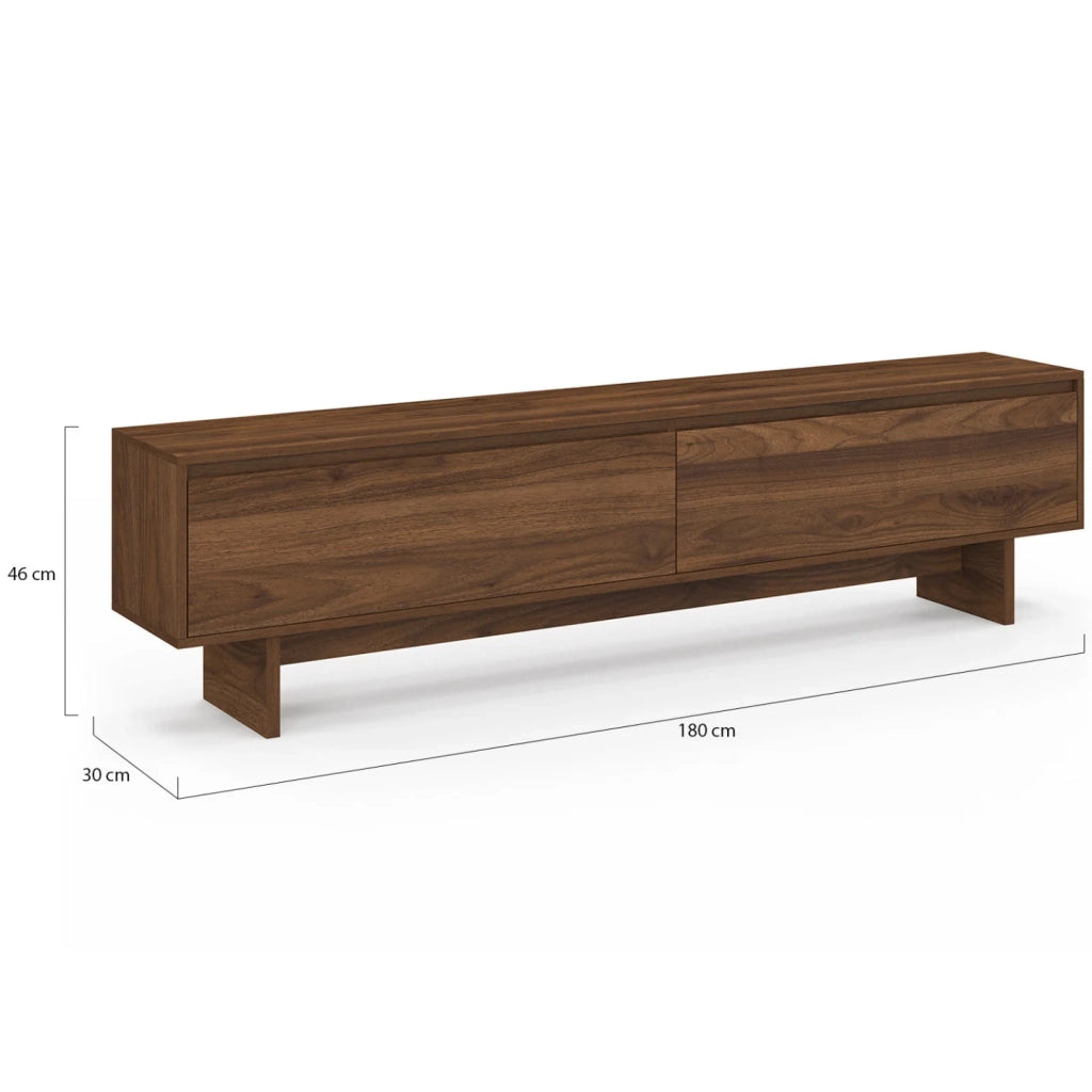 IDMarket - 180 cm YURI Porta TV a 2 ante effetto noce