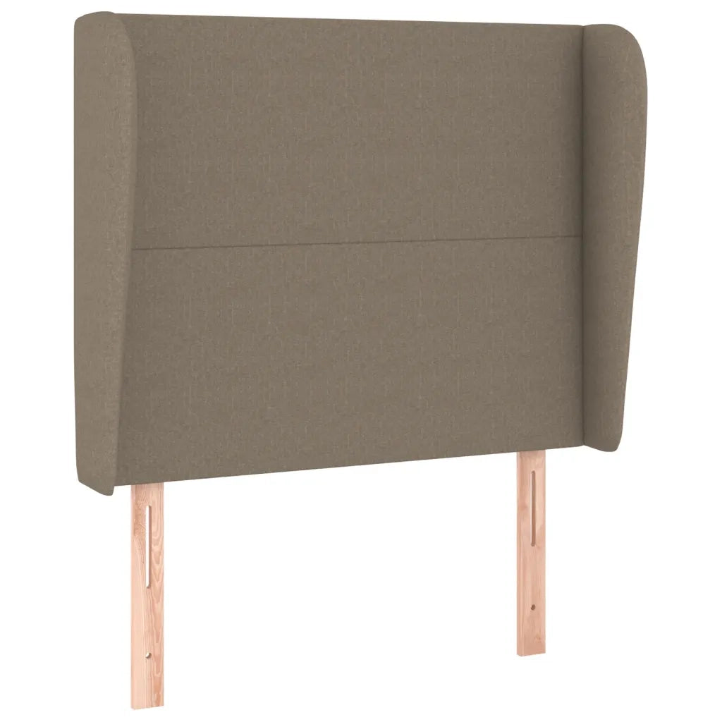 Testiera | Testata ad Orecchio Tortora 93x23x118/128 cm in Tessuto