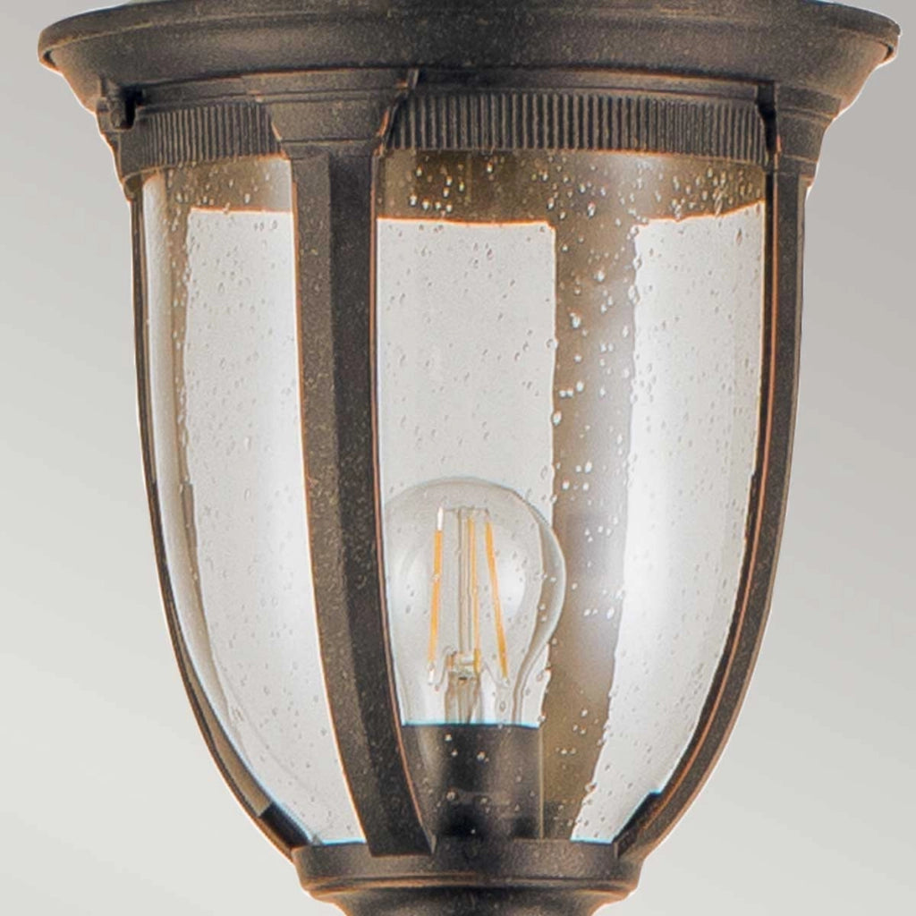 Lanterna da giardino Cleveland Elstead E27 60W bronzo