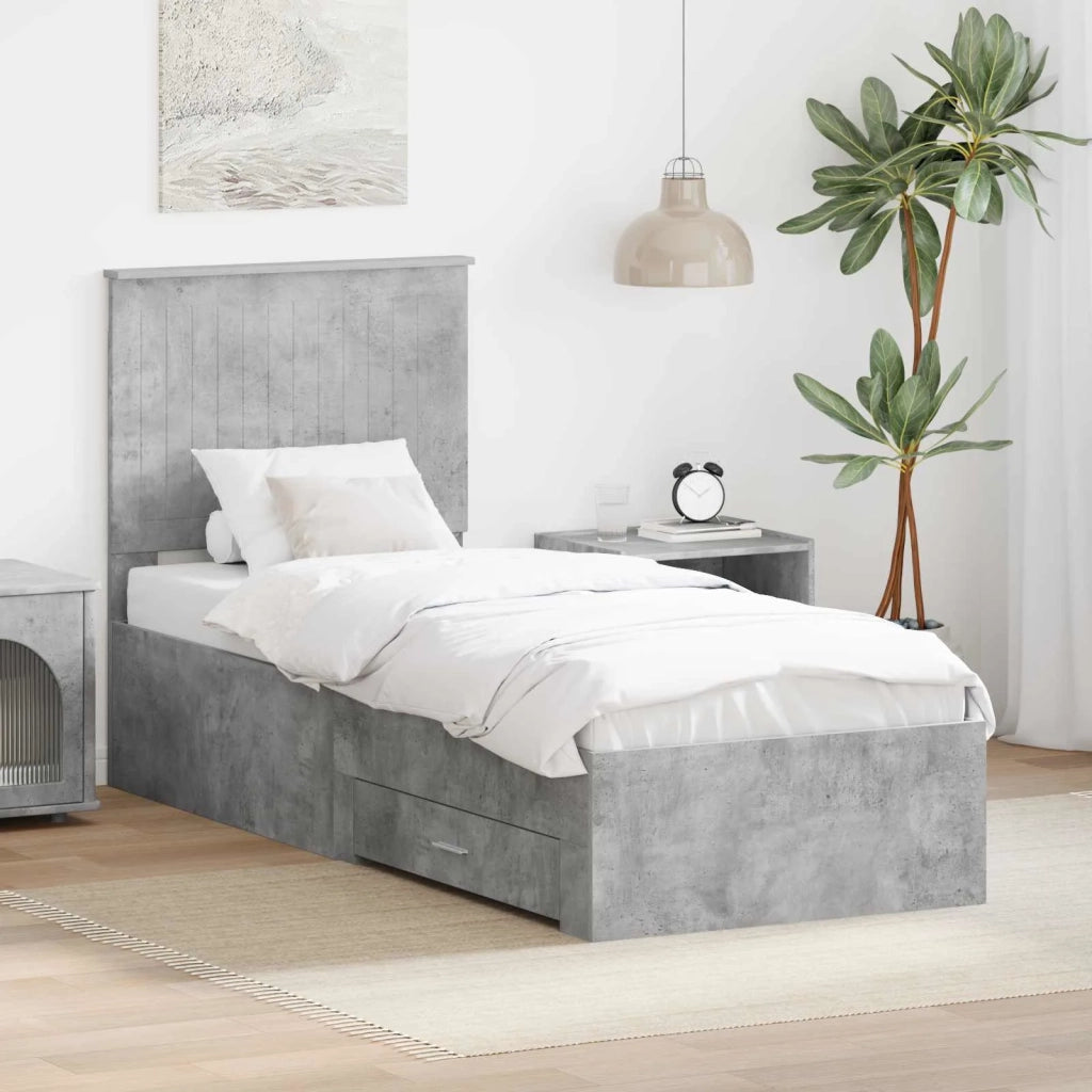 Struttura del letto Grigio Certo e Argento 70 x 190 cm 3411371