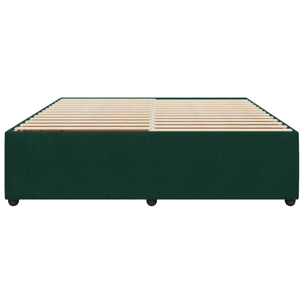 Giroletto senza Materasso Verde Scuro 180x200 cm in Velluto 3285027