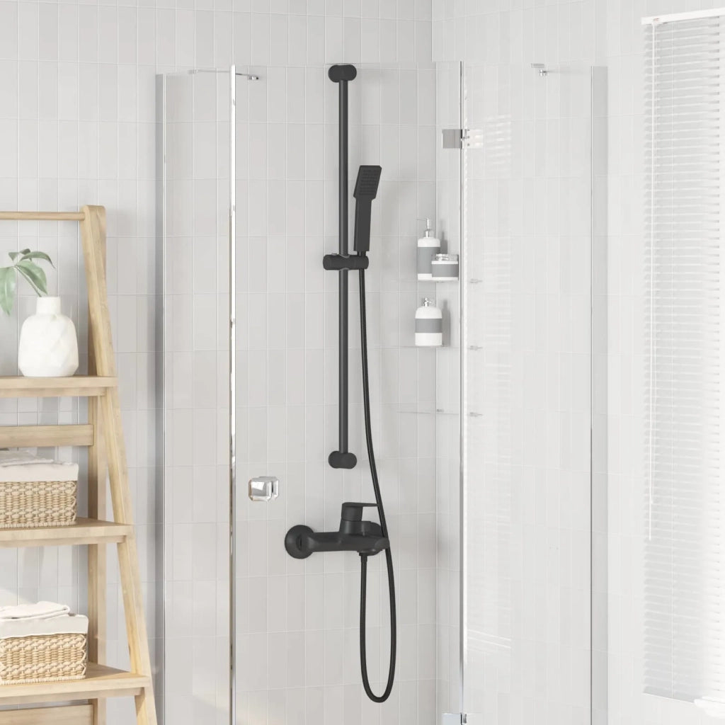 Set di doccia con soffione Nero 150 cm Acciaio Inox CFW4583781
