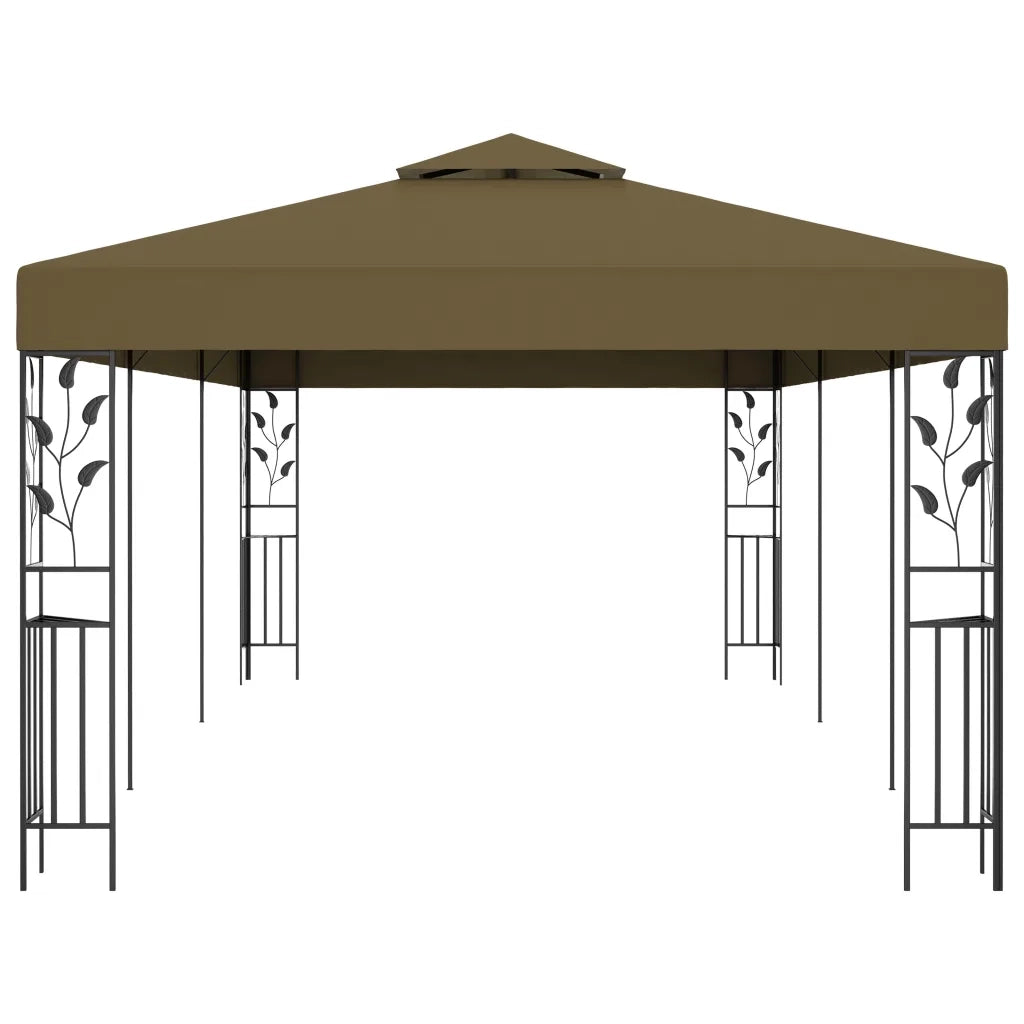 Gazebo | Pergolato 6x3 m Grigio Talpa 180 g/m2