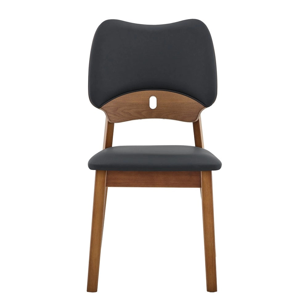 Set 2 Sedie da Pranzo con Schienale a Farfalla ¨C MINIMAL ¨C Seduta Imbottita, Legno, Design Moderno