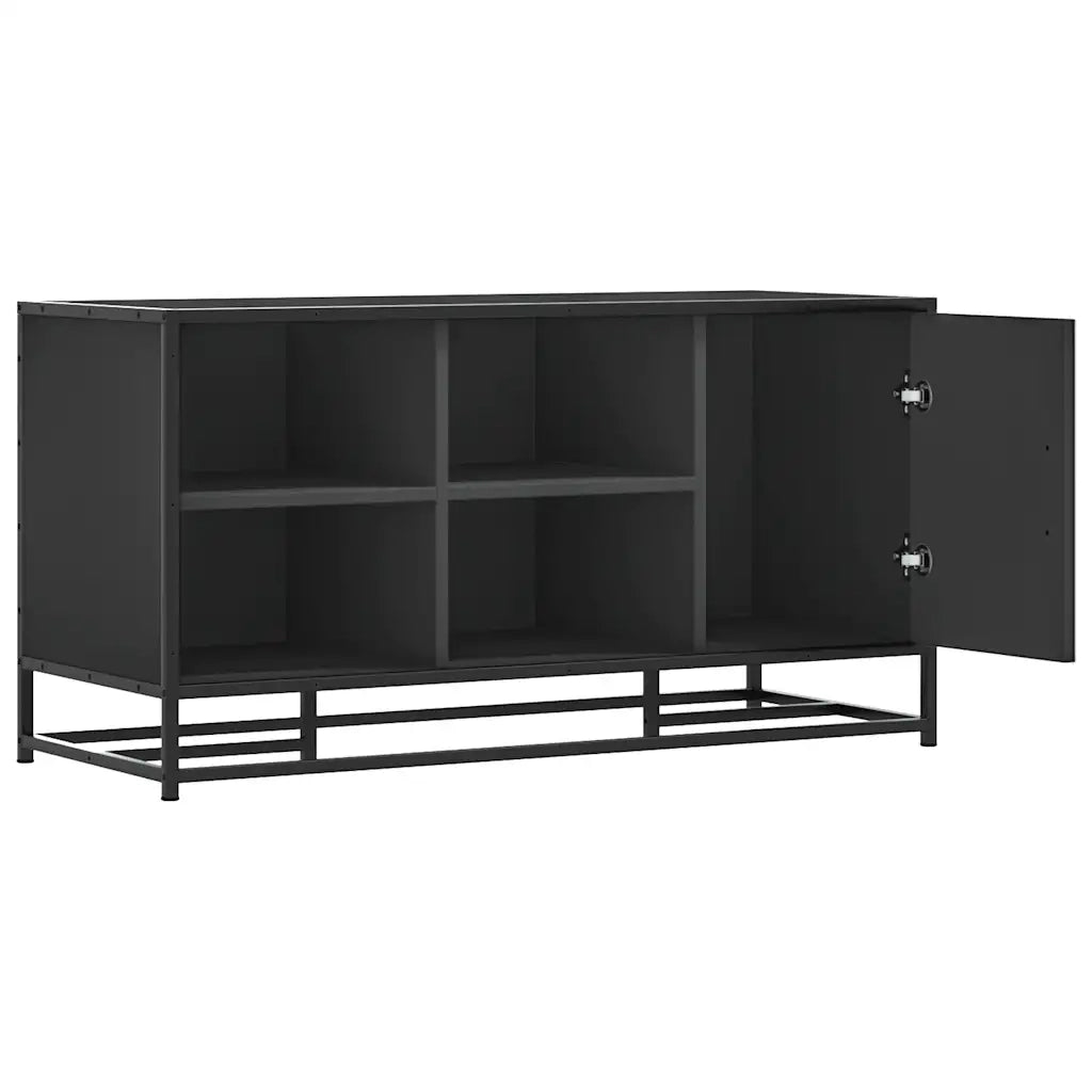 vidaXL Scarpiera Nera 100x40x53,5 cm in Truciolato e Metallo
