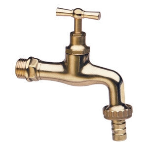 RUBINETTO OTTONE LUCIDO C/PORTAGOMMA D 1/2