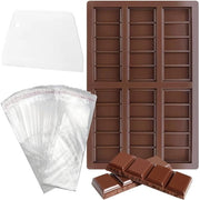 Moldi Chocolata - Profonda Forma di Chocolata - Molla di Silicone - Marrone Scuro - Moldi Chocolata - Repola Perfetta di Chocolata - Adatto per Cottura...