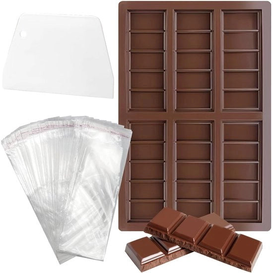Moldi Chocolata - Profonda Forma di Chocolata - Molla di Silicone - Marrone Scuro - Moldi Chocolata - Repola Perfetta di Chocolata - Adatto per Cottura...