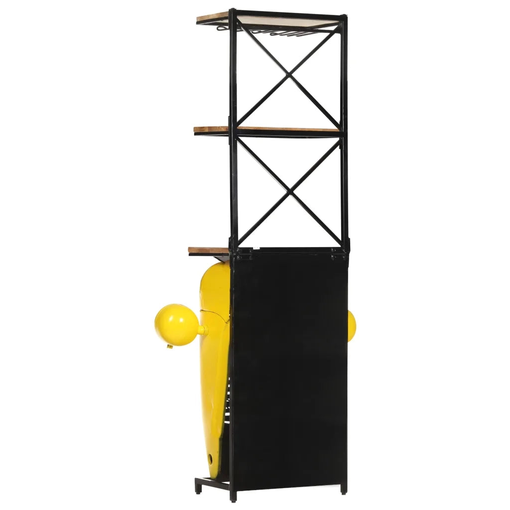 Cantinetta per Vini a Trattore Bianca 49x31x172 cm Mango Grezzo 320488