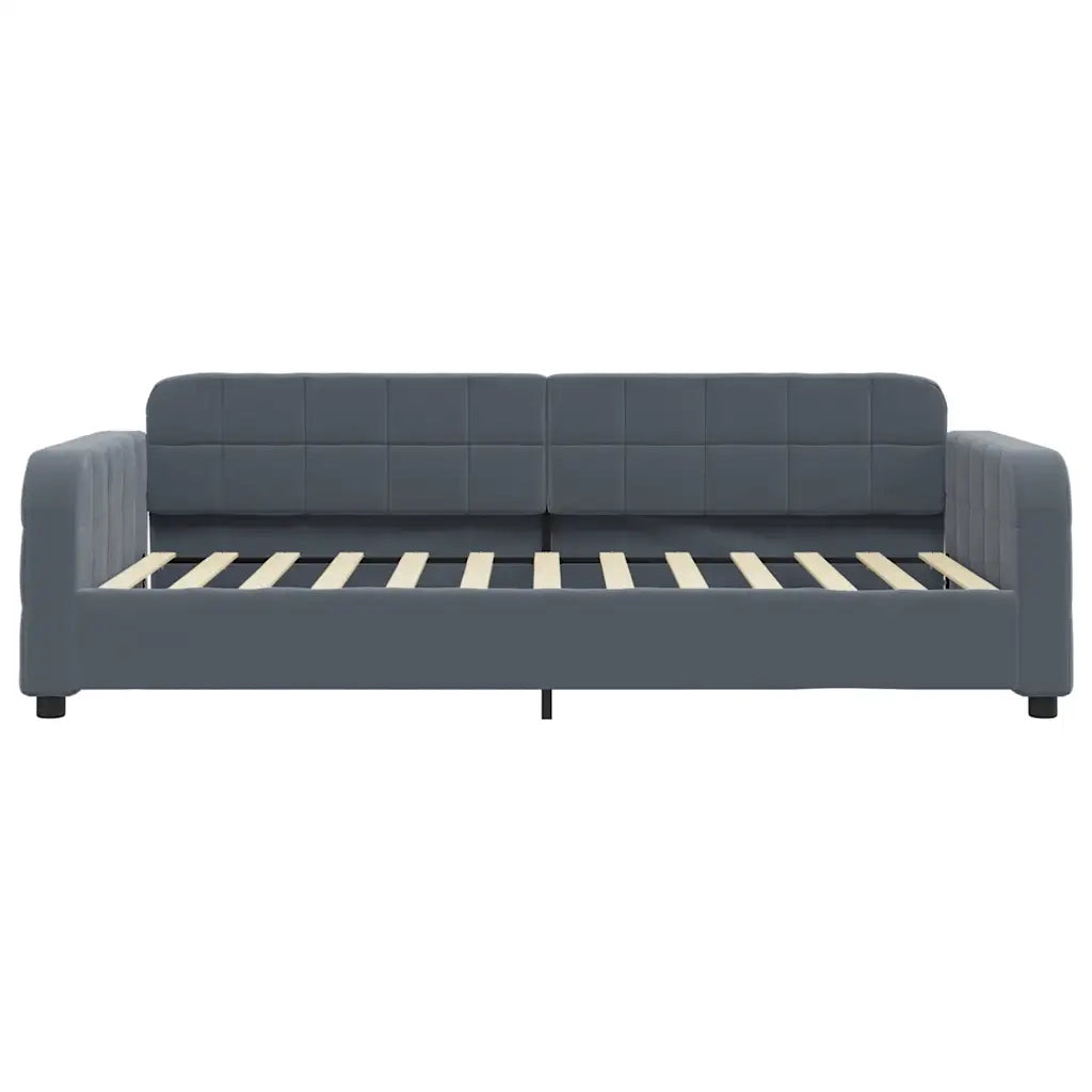 Divano Letto con Materasso Grigio Scuro 100x200 cm in Velluto 3196913
