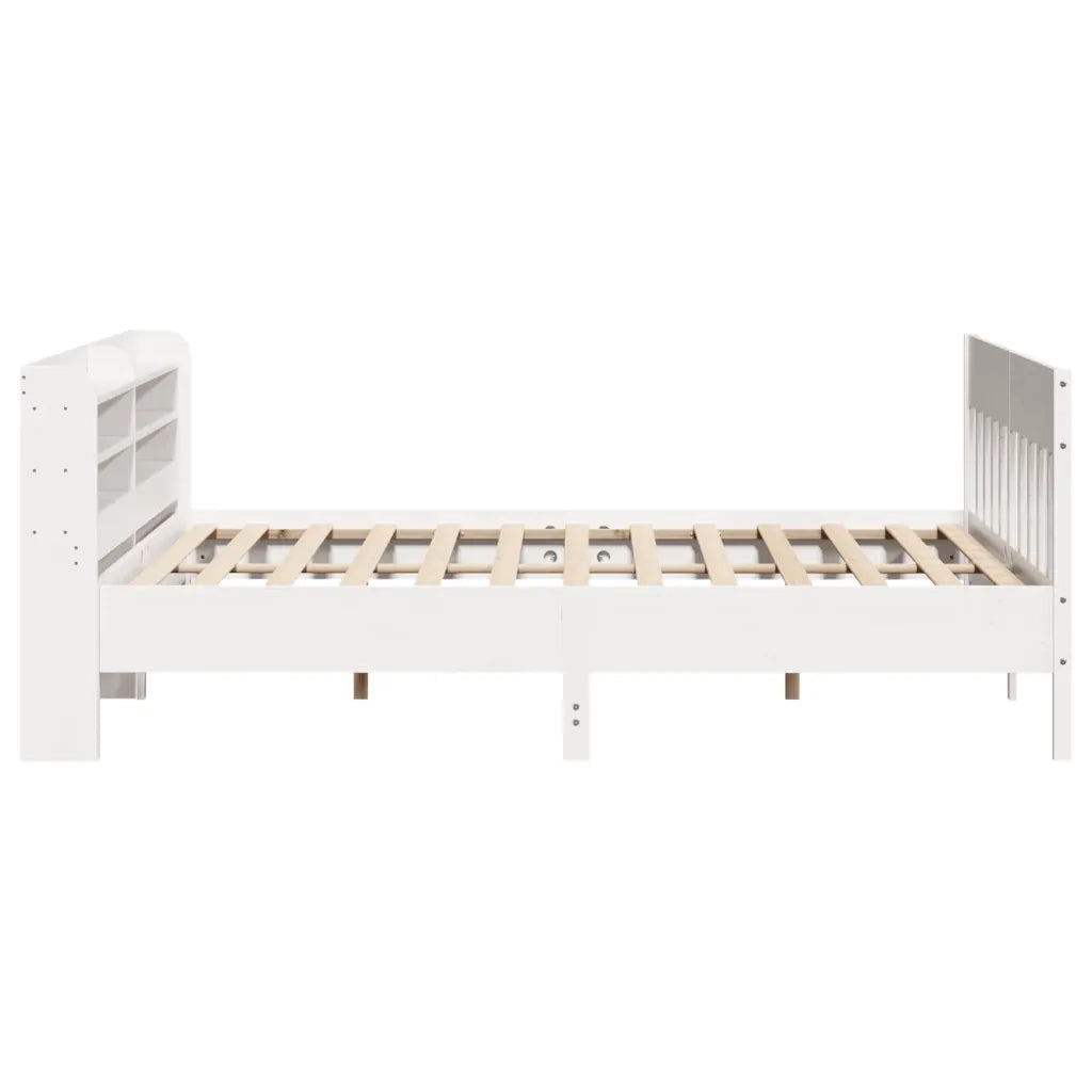 Letto matrimoniale | Letto per adulti | Letto senza Materasso Bianco 180x200 cm Legno Massello di Pino