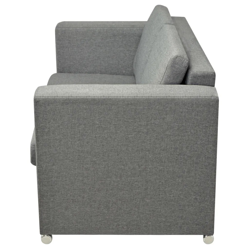 Divano a 2 Posti in Stoffa Grigio Chiaro cod mxl 18139