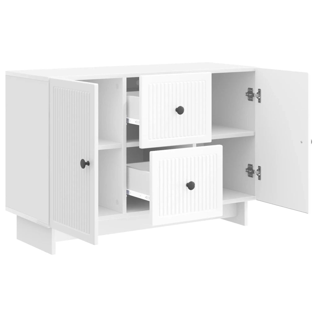 Credenza Bianco Lucido 89 x 34,5 x 60 cm Legno ingegnerizzato