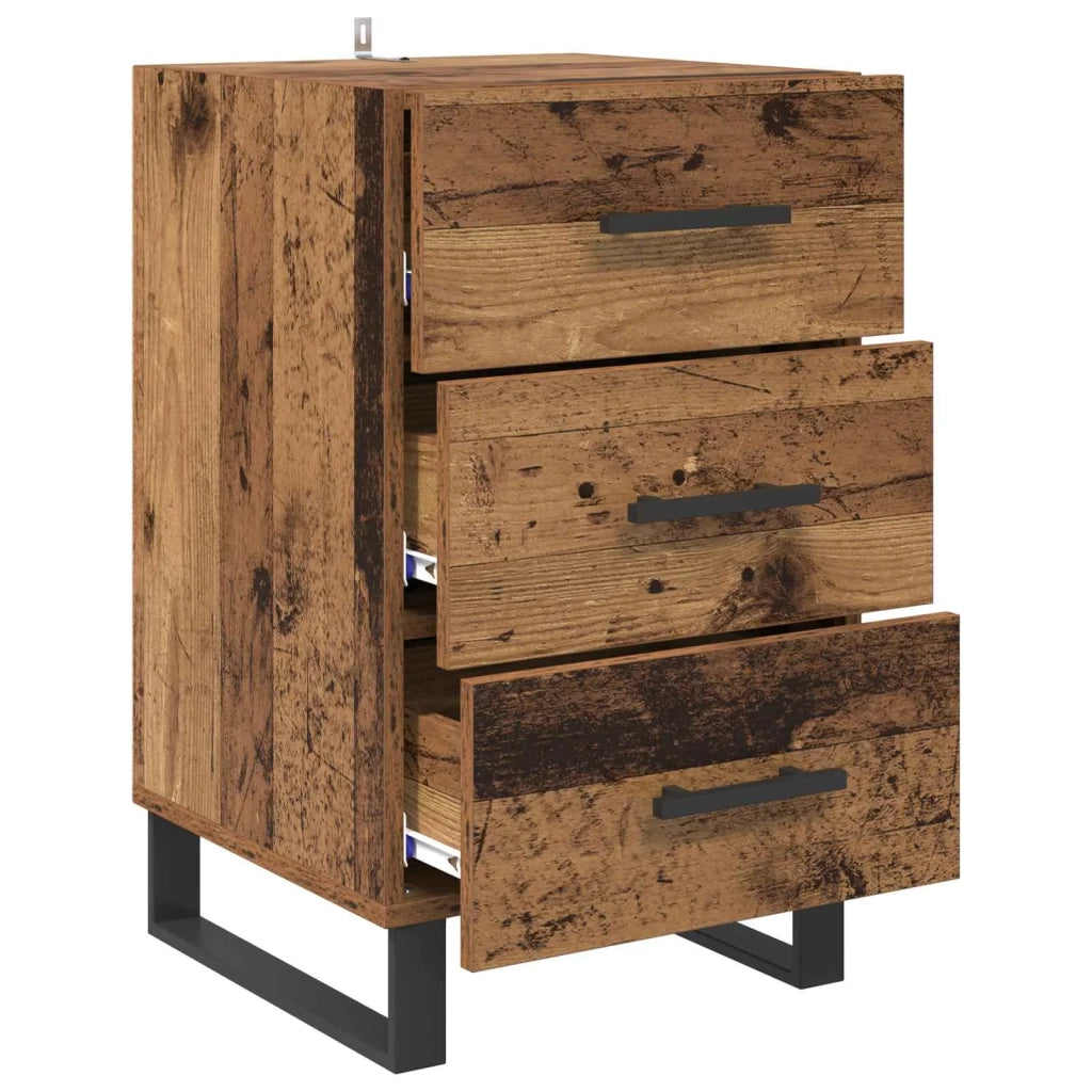 Armadio da Notte con cassetto Legno vecchio 40 x 40 x 66 cm