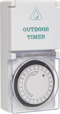 PROGRAMMATORE DA ESTERNO GIORNALIERO PRESA TEMPORIZZATA spina + presa 16A bianco PROXE