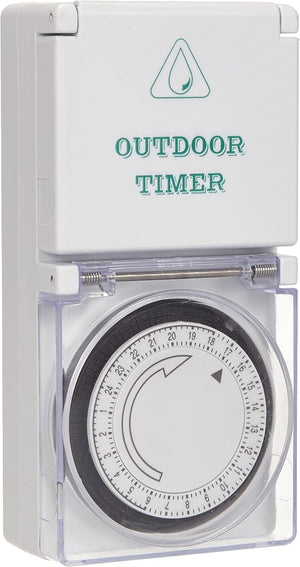 PROGRAMMATORE DA ESTERNO GIORNALIERO PRESA TEMPORIZZATA spina + presa 16A bianco PROXE