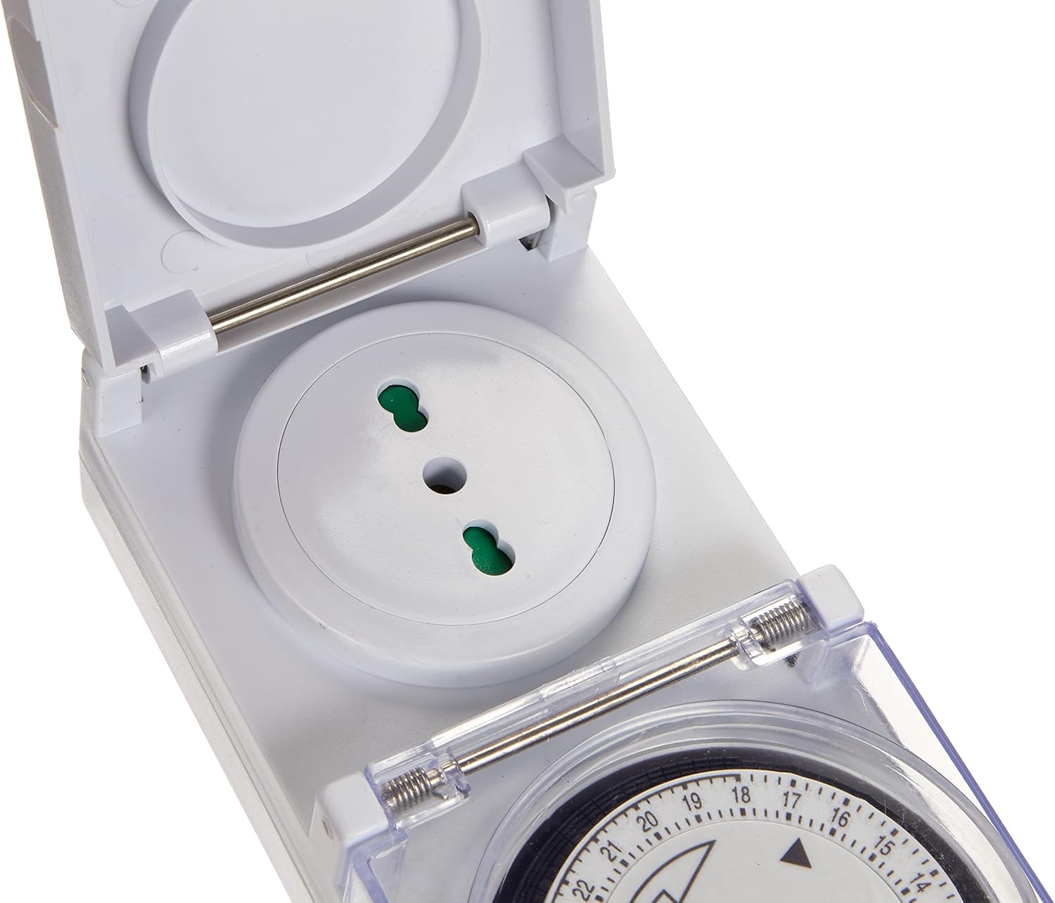 PROGRAMMATORE DA ESTERNO GIORNALIERO PRESA TEMPORIZZATA spina + presa 16A bianco PROXE