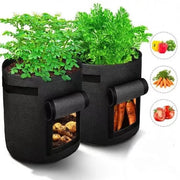 Set di contenitori per piante di patate 3-in-1 - capacità di 40 litri - con finestra di osservazione e apertura per etichetta - permeabile all'acqua - adatto per uso interno ed esterno