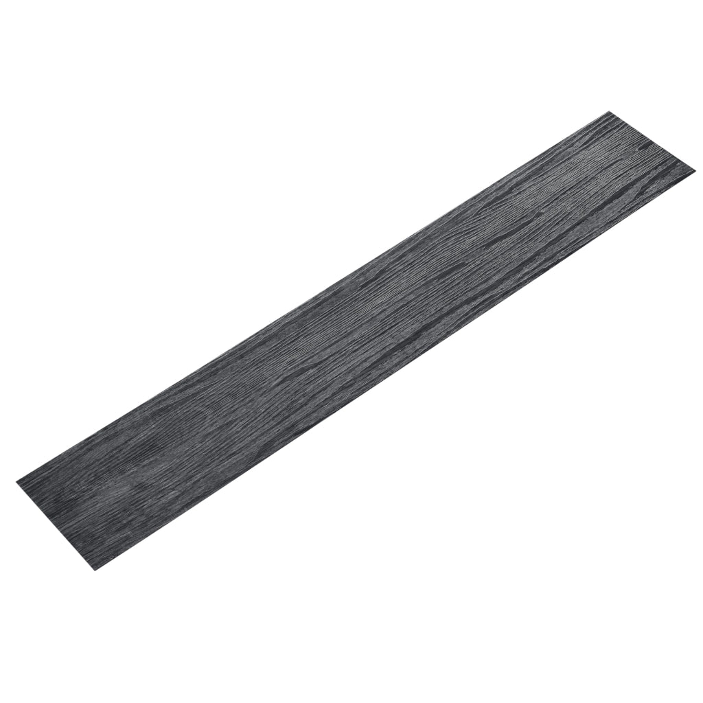 Pavimento in vinile PVC autoadesivo Valona ​​7 pezzi 0,975 m² Rovere Nero Notte 03_0007241