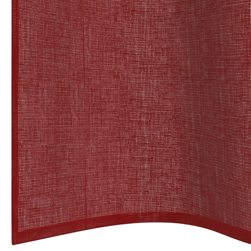 Tende in Voile con Occhielli 2 pz Rosso Vino 4102159