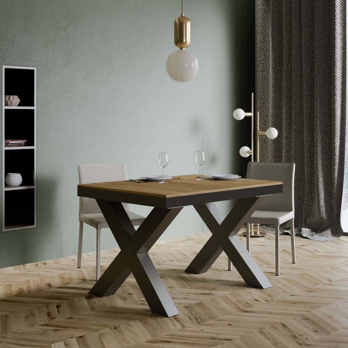 Tavolo Allungabile 120-380x90x77 cm Traffic Evolution Quercia Naturale