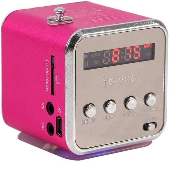 Radio FM Mini Portatile - Supporta Cartucce TF - Ideale per Feste e Viaggi - Disponibile in Rosso - Utilizzabile sia all'Interno che all'Esterno