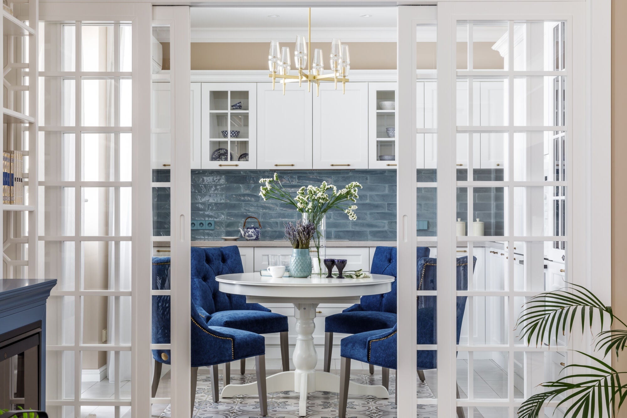 Lampadario House in Metallo Lita Opaco Oro