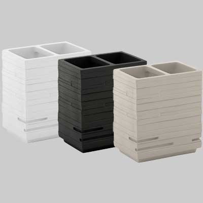 PORTASPAZZOLINI QUADROTTO NERO -  - GEDY