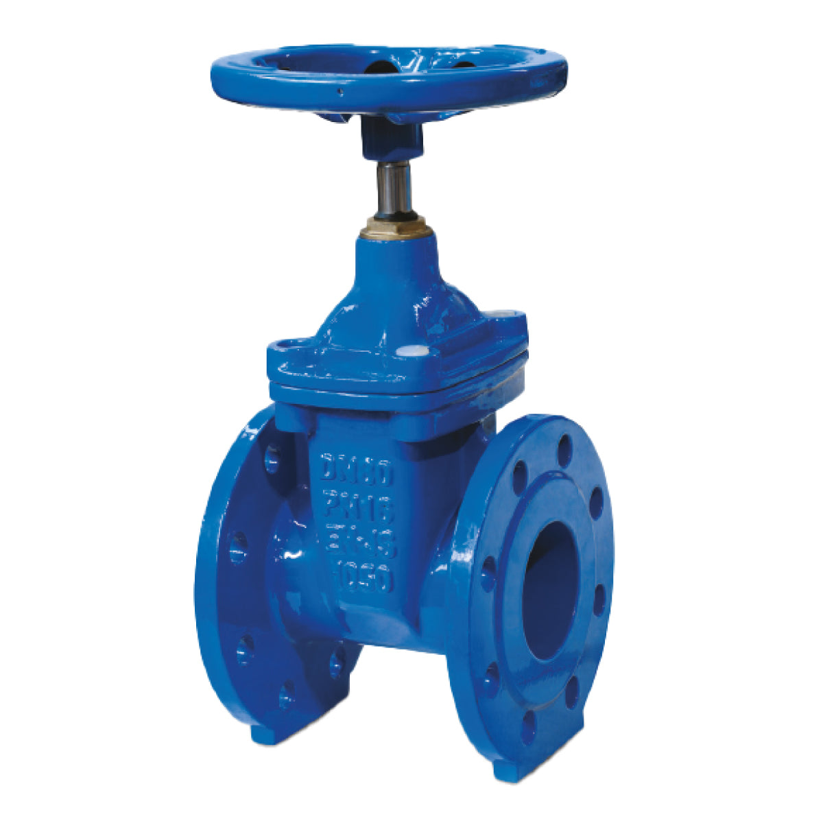 VALVOLA A SARACINESCA A CUNEO GOMMATO CON CORPO PIATTO IN GHISA SERIE GTK-16 PN16 - DN100  - ZEL