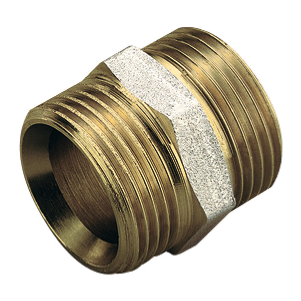 RACCORDO DIRITTO INTERMEDIO IN OTTONE GIALLO MODELLO WATERBLOCK-GN - 3/4  - TIM